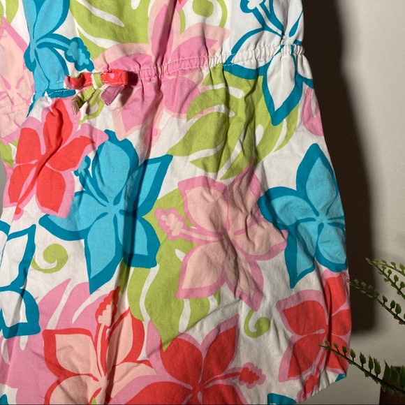 🪴3/$15 Gymboree tropical flower tank with bow - Picture 4 of 7
